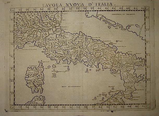 Ruscelli Girolamo (1504-1566) Tavola nuova d'Italia 1574 Venezia 